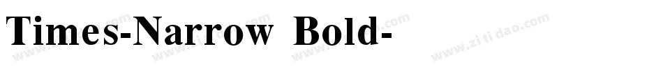 Times-Narrow Bold字体转换